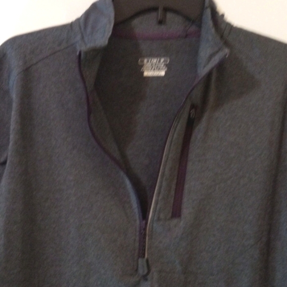 MOTION MEN'S ATHLEISURE GRAY LONG SLEEVE QUARTER ZIP PULLOVER SIZE SMALL NWT - Picture 5 of 7
